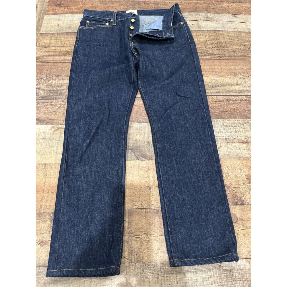 Sid Mashburn Jeans Dark Wash Straight Leg Button Fly Men's 31x32 USA  (2716)